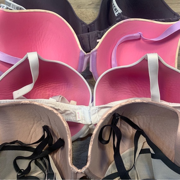 Victoria Secret Bundle 5 Bras Unlined Demi T Shirt Lined Push Up Perfect Shape - Picture 12 of 15